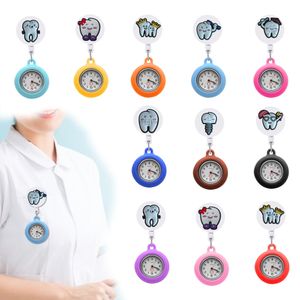 Pocket Watchs Nouvelles dents Clip Brooch FOB pour les travailleurs médicaux