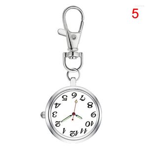 Pocket Watches Quartz Chest Watch Keychain Round Dial draagbare hanger voor vrouwen mannen SWD889