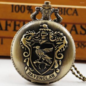 Montres de poche Retro Grey Bronze Quartz steampunk Pocketfob Chain Gift Horloge TD2121DROP