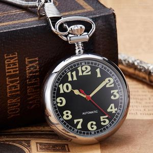 Relojes de bolsillo Retro Vintage cobre plata reloj luminoso collar cadena colgante antiguo Steampunk hombres cuarzo para mujeres