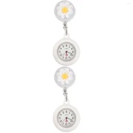 Montres de poche ensemble 2 montre Clip Fob infirmières fille suspendus soins infirmiers Table numérique sac à dos