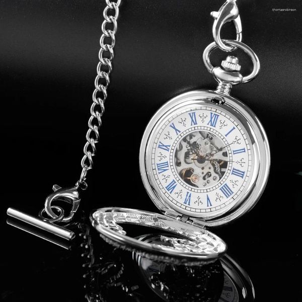 Montres de poche en argent Dragon mécanique, collier Steam Punk, horloge en métal et acier inoxydable, pendentif avec chaîne courte, cadeau