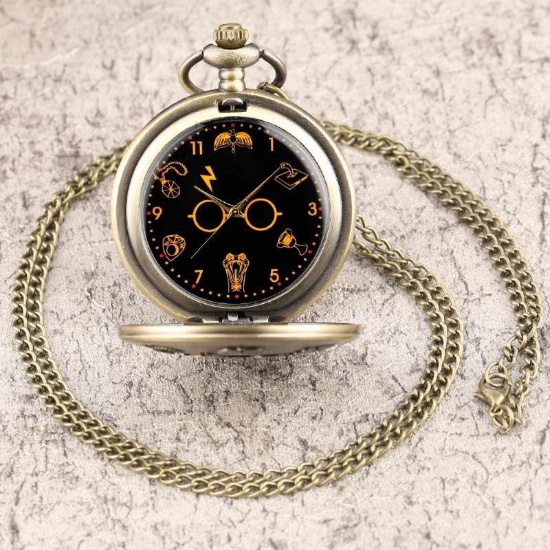 Pocket Watches Unique Charm Dial Quartz Watch Vintage Collection Antique Gifts Men Women Pendant Necklace With 80 Cm Chain