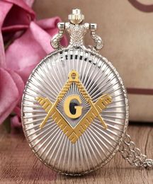 Pocket Watches Vine Freemasonry Watch Silver G Quartz Masonic Clock Collar Regalo para hombres Freemasons RELOJ DE BOLSILLOPOCKEPTO570853