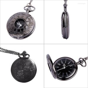 Pocket horloges vintage Romeinse cijfers Quartz FOB -horloge met ketting antieke sieraden hanger ketting geschenken PR -verkoop