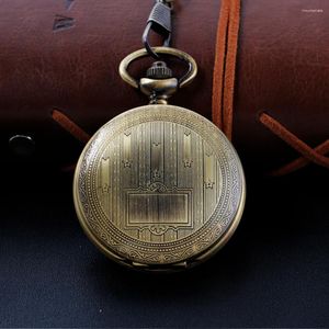 Zakhorloges Vintage gestreept horloge Mechanisch heren- en dameshandtas Stoompunkketting Fob-ketting Romeinse digitale klok Cadeau