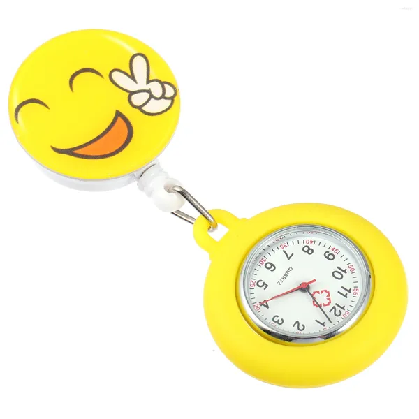 Relojes de bolsillo Reloj Aleación Colgante Enfermeras Moda Solapa Pin Mesa Clip-on Zinc Hierro Enfermería