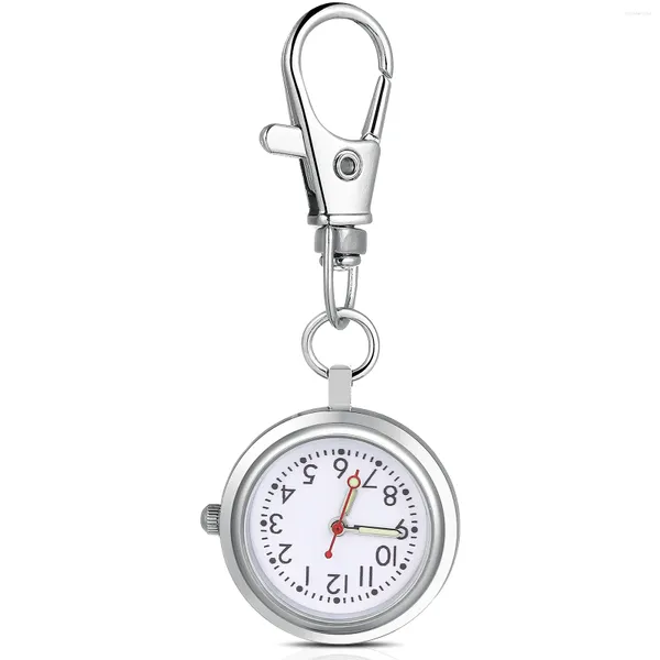 Montres de poche Regarder Key Budle Style suspendu Fob Simple Luminous Pointers Pendant Clocks for Infirmiers Doctors