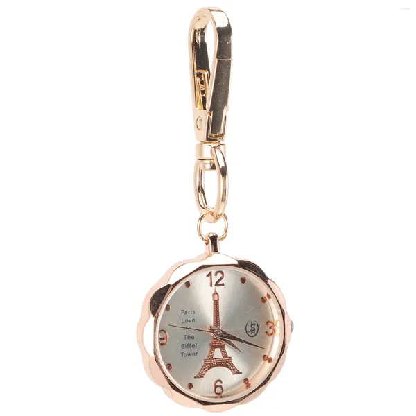 Relojes de bolsillo Reloj Decoración de metal Diseño de hebilla colgante Vidrio preciso Luminoso Colgante para niños Resplandor en la oscuridad