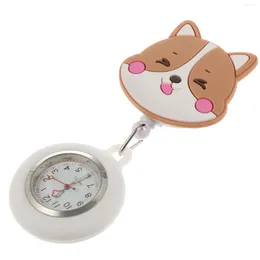 Zakhorloges Horloge Verpleegkundigen Clip Hangende Fob Badge Vrouwen Intrekbare Cartoon Revers Verpleging Digitale Broche Hanger