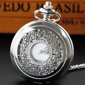 Relojes de bolsillo al por mayor plata/oro/negro reloj de cuarzo Vintage collar accesorios de joyería para hombres y mujeres bolsillos cadena regalo