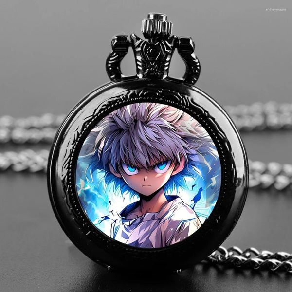 Montres de poche X KILLUA ZolDyck Quartz Watch for Women Men Hxh Collier Pendange Unique Pendre Chaîne Cadeau Accessoires