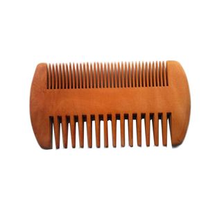 Pocket Houten baardkam Dubbele zijden Super smald dik hout kammen Pente Madeira Lice Pet Hair Tool As