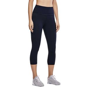 Pantalones de yoga de bolsillo, pantalones básicos de fitness de cintura alta, mallas Capri, mallas deportivas