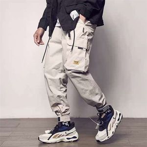 Pockets Cargo Broek Mannen Kleur Patchwork Casual Jogger Mode Tactische Broek Harajuku Streetwear 211008