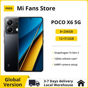 POCO X6 5G Global Version Snapdragon 7s Gen 2 120Hz Flow AMOLED-display Smartphone 64MP camera met OIS NFC 67W opladen