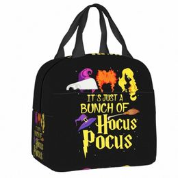 pocus Hocus Halen Quotes Lunch Tas Thermische Koeler Geïsoleerde Lunchbox voor Vrouwen Kinderen Werken Picknick Voedsel Tote Ctainer K8zf #