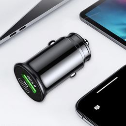 Podofo 20W PD / QC 3.0 Mini Dual Port Fast Car Charger pour téléphone Universual Small and Portable Car Charger