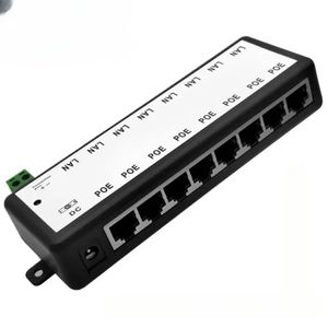 Poe Injector 4ports 8ports divisor de Poe para CCTV Network POE Camera Potencia sobre Ethernet IEEE802.3AF 12V-48V APFOR CCTV Network Poe Camera