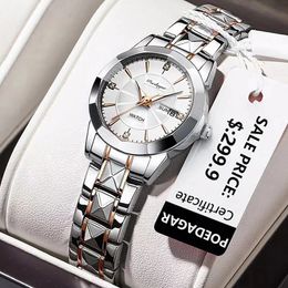 Poedagar Waterproof Womens Watches Top Brand Diamond Luxury Small Dial Lady Quartz Watch For Woman Gift Steel Bracelet Reloj 240408