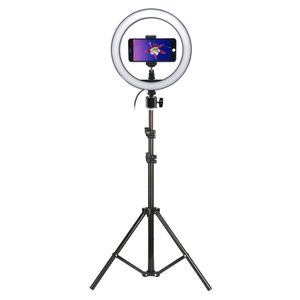 Pography LED Selfie Ring Light 10inch Po Studio Camera Light met statiefstand voor Tik Tok VK YouTube Live Video Makeup C100255O