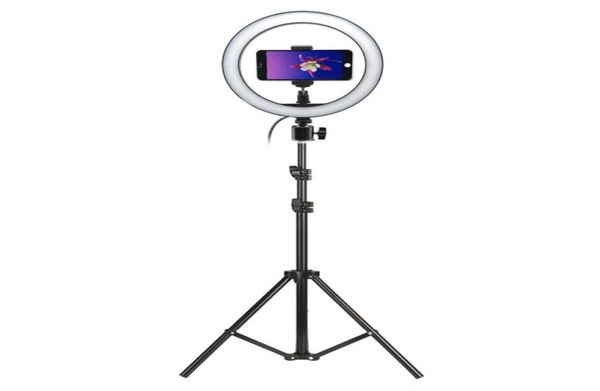 Pographie LED Selfie Ring Light 10inch PO Studio Camera Light avec trépied stand pour tik tok vk youtube live vidéo maquillage c1003986156