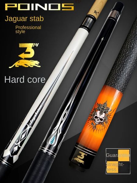 Poinos Poison DP Pool Cue Black 8 Ball Small Head Chinese huit neuf gros billard 240325