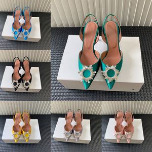 Puntige strass hoge hak schoenen vrouw Jurk Schoen Pompen Kristallen gesp echte zijde Zomer Hakken Party Prom Sandalen maat 35-41