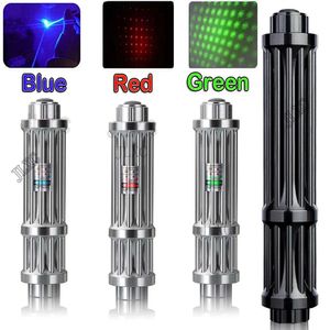 Pointers Groene Laser Pointer USB 10000m Hoog krachtig apparaat Brandende lucifer Verstelbare Red Dot Blue Laser Fakkelcombinatie voor de jacht