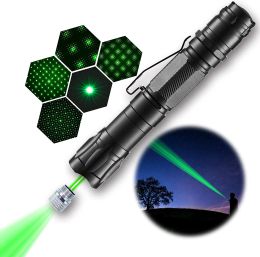 Pointers Green Tactical láser Pointer009 2 en 1 Lámpara desmontable Holde láser Antorcha Visible Enfoque enfocable Matadrina para la caza