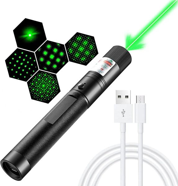 Poireurs Green Tactical Laser Pointer10000m 2 en 1 lampe détachable Holde Laser Torche Visible Focus Focusable Burn Match pour la chasse