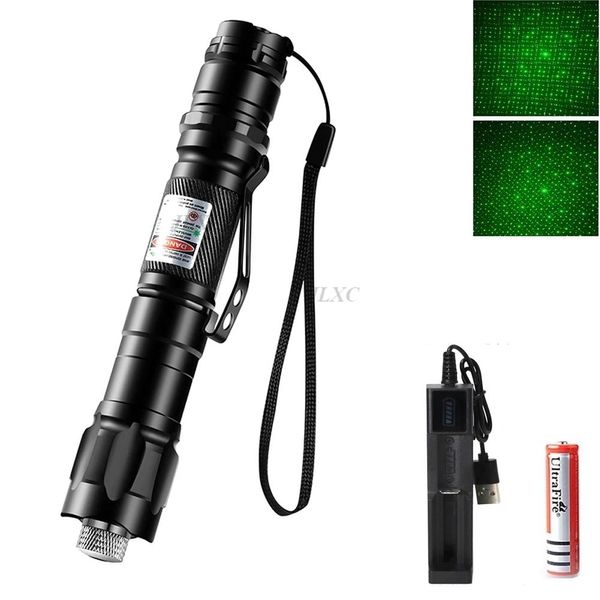 Pointeurs Haute puissance militaire 5 miles 532nm pointeur laser vert stylo puissant faisceau visible pointeur laser laser avec capuchon étoile