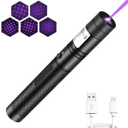 Pointers High Potence USB USB Green Laser Torch Pointer 303 5MW 532 nm Línea continua Red Dot Vista de láser 10000m para caza