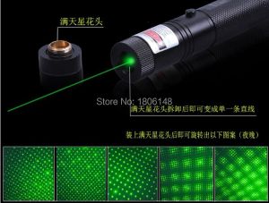 Pointeurs puissant 500000m 532 nm Pointeur laser à vue laser vert puissant focus ajusté Lazer avec un match brûlant de la tête de stylo laser