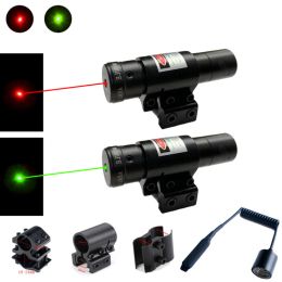 Pointers Red/Green Dot Laser Scope voor AirSoft Rifle Loom verstelbaar 11/20mm Rail Tactical Training Laser Pointer Hunting Accessoires