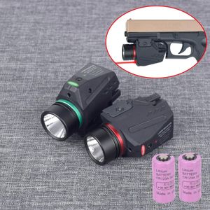 Pointers Tactical Airsoft Wapens Pistool Lichtgroen Red Dot Laser Pointer Sight voor Glock 17 19 Cz 75 1911 zaklamp Lanterna Torch