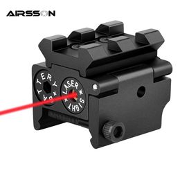 Pointeurs Tactique Mini point rouge visée Laser avec support de Rail Picatinny Weaver pour pistolet pistolet pistolet fusil pointeur Laser accessoire de chasse