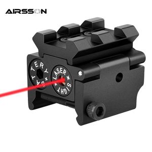 Poireurs Tactical Mini Red Dot Laser Visure avec Picatinny Weaver Rail Mount pour le pistolet Poigne Poignon Pointeur Laser Pointeur Accessoire