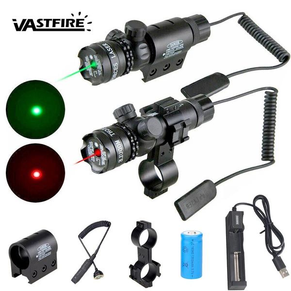 Pointeurs Tactique point rouge/vert visée Laser commutateur réglable 650nm/532nm pointeur Laser pour 11mm21mm anneau fusil pistolet portée chasse Laser