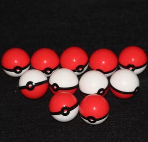 PokeBall dab pot silicone caoutchouc cire conteneurs 6 ml balle rouge blanc boîte de rangement accessoires pour fumer huile herbe sèche cire Dabber outils