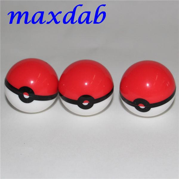 contenedor de silicona pokeball tarro de silicona contenedores de cera dab para tarros de silicona estuche concentrado gratis