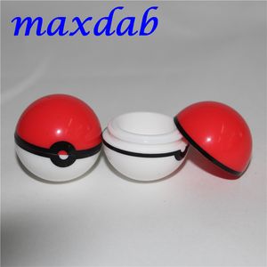 Pokeball Siliconen Container Wax Jars Food Grade Silicon Gel Balvormige Opbergdoos voor Droge Kruiden Vaporizer Glas Bong Accessoires