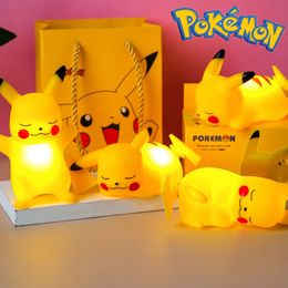 Pokemon Pikachu Nachtlampje Leuke Anime Zacht Licht Slaapkamer Nachtkastje Led MINI Lamp