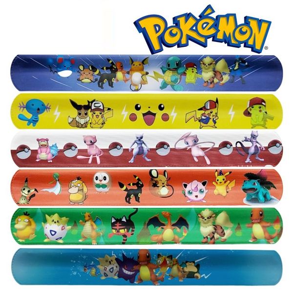 Pokemon Jouets Snap Bracelets Pikachu Anime Bracelet Enfant Poche Slap Bande Puzzle Jouets Pour Garçons Filles Pokemon Bracelet Cadeaux De Fête