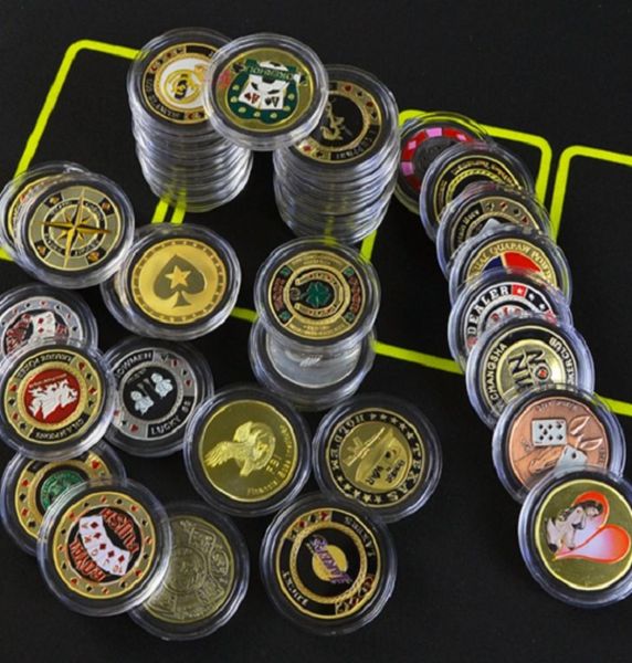 Card de póker Guard Metal Metal Souvenir Craft Poker Chips Distiniter Monedas Juego de póker Hold039em Accesorios Diez Piece3633161