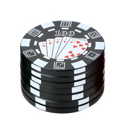 Poker Chip Tabaksmolen 3-laags stijl Kruidensnijder 40 mm Kruidensnijder Roken Accessoires Gereedschap