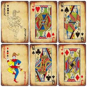 Poker metalen bord blik tin tin platen muur decor retro vintage bord voor pub home club man cave café decor 20cmx30cm woo