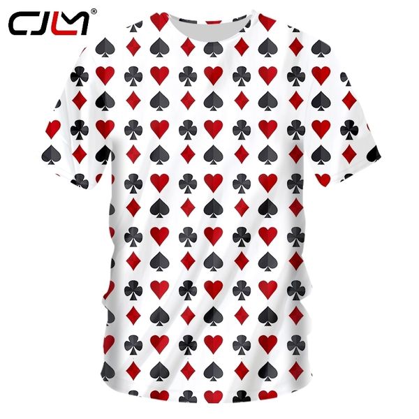 Camiseta con estampado de póker Fitness de talla grande para hombre, camisetas para jugar a las cartas, moda Harajuku, camisetas para hombre, ropa de verano 220623