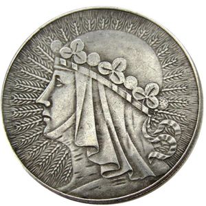 Pologne 10 ZLOTYCH 1932 reine JADWIGA pièce de monnaie commune copie pièces de monnaie accessoires de décoration de la maison 228Q