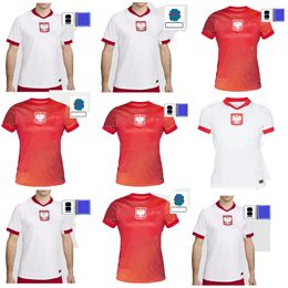 Polen 2024 Thuis Uit Voetbalshirt LEWANDOWSKI Bereszynski 10 Grzegorz Krychowiak 24 Przemyslaw Frankowski 13 Jakub Kaminski 6 Krystian Bielik Nationale man